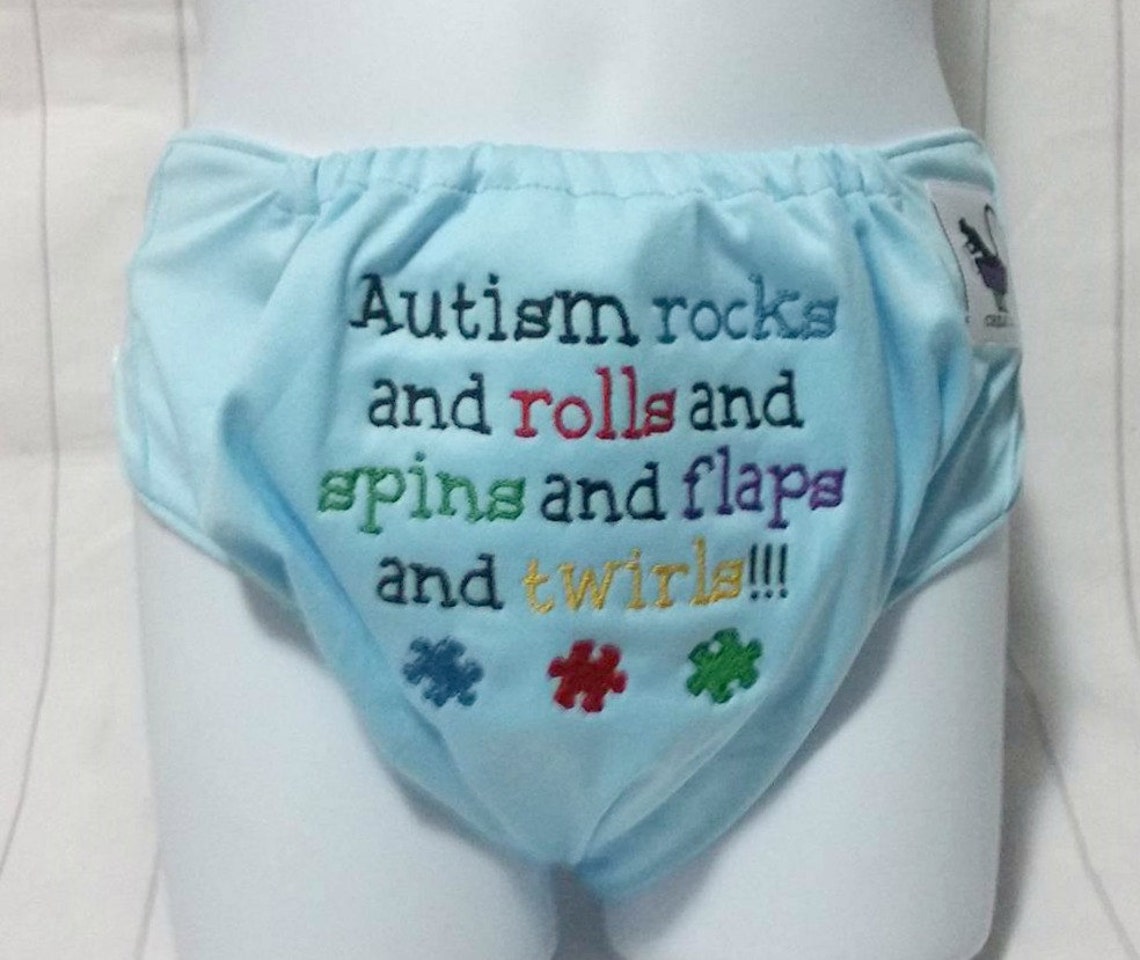 Autism Rocks Embroidered Cloth Diaper Puzzle Cloth Diaper Etsy