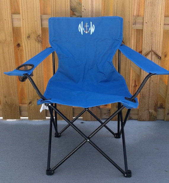 Custom Outdoor Nautical Beach Chair Monogrammed Adult Folding