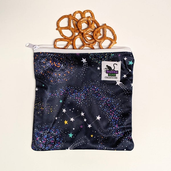 Reusable Snack Bag. Snack Bag with Zipper, Reusable Snack Bag Kid, Zero Waste Bag, Wet Bag for Bathing Suit, Wet Bag for Pad, Waterproof Bag