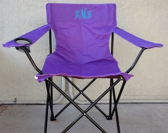 Custom Outdoor Furniture Gift Woman, Monogrammed Adult Folding Chair - Tween Camping Chair - Larger Sports Chair- Personalized Outdoor Chair