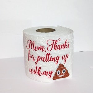 Funny Mothers Day Gift For Mom - Funny Gift for Mom - Gift For Wife - Anniversary Gift - Embroidered Toilet Paper - Gift for Mum - Gag Gift