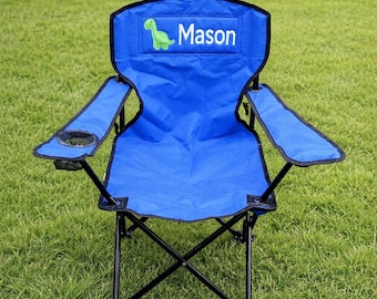 Regalo personalizado para niños pequeños - Silla plegable con monograma - Silla de camping - Silla deportiva - Regalo de cumpleaños para exteriores - Glamping
