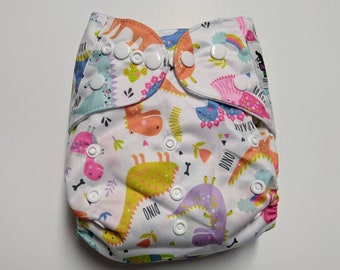 Dinosaurus doek luier - zakdoek luier - doek luier inserts - doek luier zak - baby kleding - baby douche cadeau - doek luier