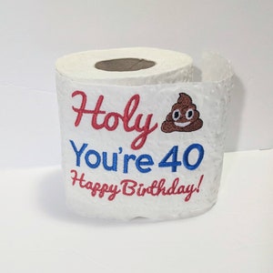 Divertente regalo di compleanno - Regalo divertente per il fidanzato - Regalo per il marito - Regalo di compleanno - Carta igienica ricamata - Regalo per papà - Regalo gag
