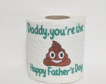 Funny Fathers Day Gift - Funny Gift for Boyfriend - Gift For Husband - Present for Dad - Embroidered Toilet Paper - Gift for Dad - Gag Gift