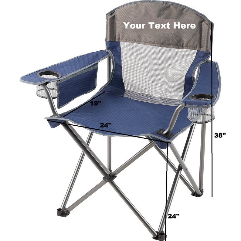 Custom Oversize Outdoor Camp Furniture, Monogram Adult Folding Chair, Camping Chair, Sports Chair, Personalized Outdoor Chair, Gift For Man image 2