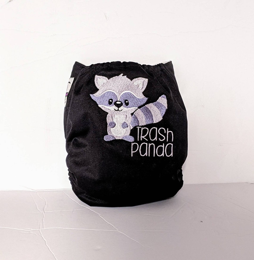 Raccoon Cloth Diaper Embroidered Cloth Diaper Funny Baby Etsy