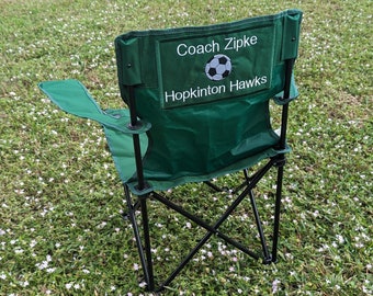 Personalized Coach Gift - Soccer Football Adult Folding Chair - Camping Chair - Sports Chair - Personalized Outdoor Chair - Birthday Gift