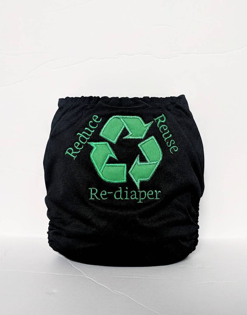 Recycle Embroidered Cloth Diaper Custom Personalized Diaper Etsy