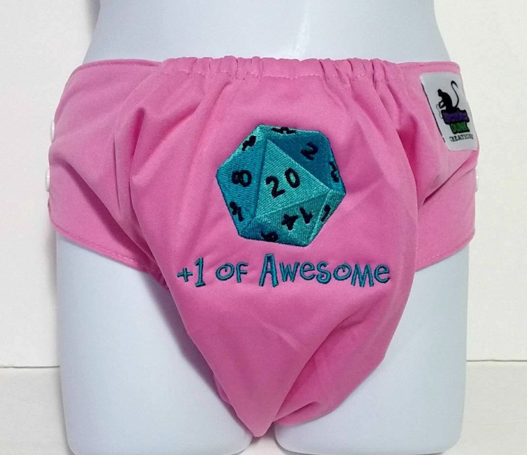Embroidered Cloth Diaper Dice Cloth Diaper RPG Diaper Etsy