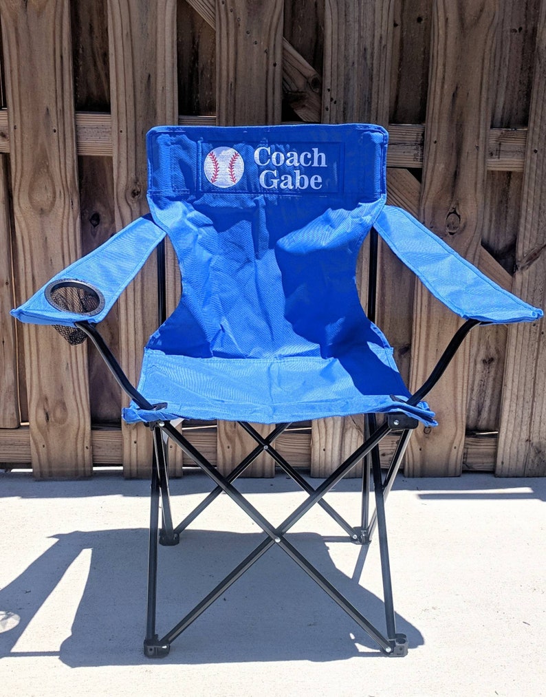 Personalized Coach Gift Baseball Football Adult Folding Chair Camping Chair Sports Chair Personalized Outdoor Chair Birthday Gift