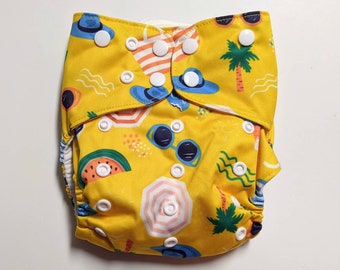 Zomer doek luier - alles in een doek luier - doek luier inserts - doek luier AIO - baby kleding - baby douche cadeau - doek luier