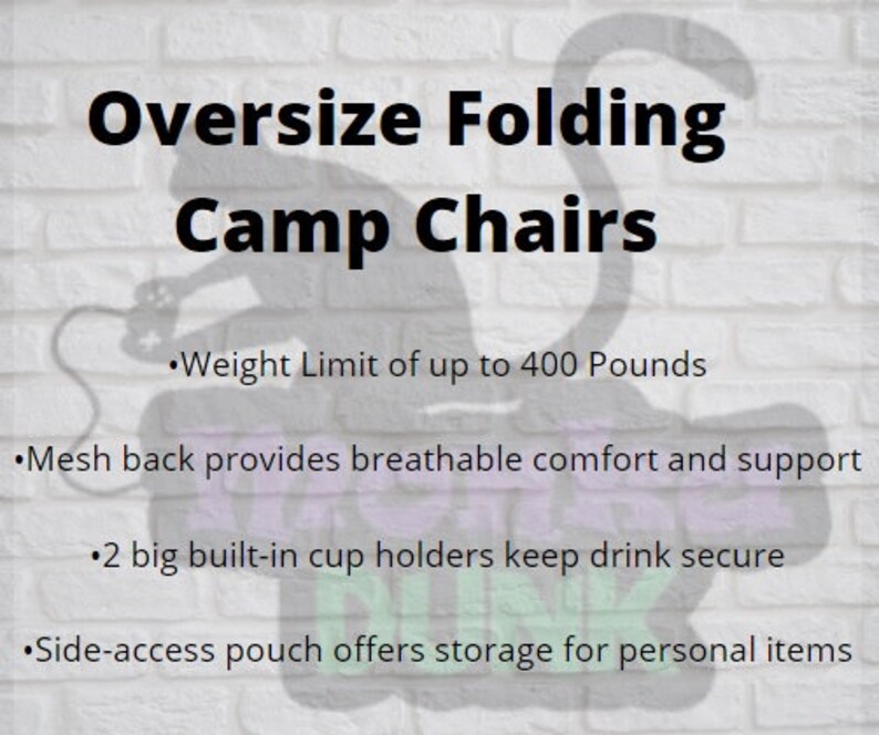 Custom Oversize Outdoor Camp Furniture, Monogram Adult Folding Chair, Camping Chair, Sports Chair, Personalized Outdoor Chair, Gift For Man image 6