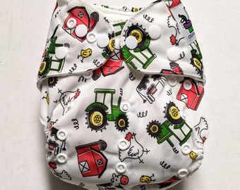 Farm Cloth Diaper - Pocket Cloth Diaper - Cloth Diaper Inserts - Cloth Diaper Pocket - Chicken Baby Clothes - Baby Shower Gift - Cloth Nappy