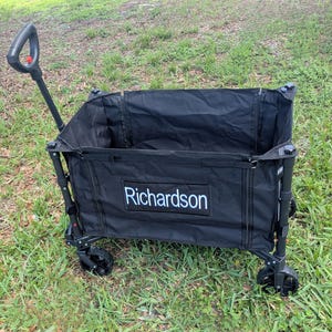 Personalized Folding Outdoor Wagon, Embroidered Sporting Goods Wagon, Shopping Wagon, Utility Wagon, Collapsible Wagon, Beach Cart, Camping