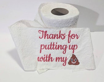 Funny Valentines Day Gift - Funny Gift for Boyfriend - Gift For Husband - Present Mom - Embroidered Toilet Paper - Gift for Dad - Gag Gift