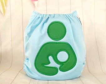 Breastfeeding Cloth Diaper - Nursing Diaper - Breast Feeding Nappy Pocket - Natural Parenting Baby Diaper - Attachment Parenting Diaper