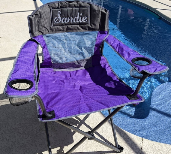 Custom Oversize Outdoor Camp Furniture, Monogram Adult Folding Chair, Camping Chair, Sports Chair, Personalized Outdoor Chair, Gift For Man
