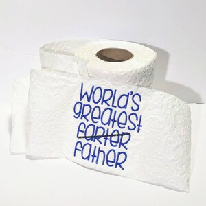 Divertente regalo per il giorno del papà per papà - Regalo divertente per il fidanzato - Regalo per il marito - Regalo per il padre - Carta igienica ricamata - Regalo per papà