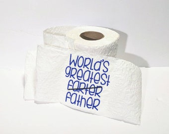 Funny Fathers Day Gift for Dad - Funny Gift for Boyfriend - Gift For Husband - Present for Father - Embroidered Toilet Paper - Gift for Dad