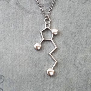 Whiskey Molecule Necklace SMALL Whiskey Necklace Alcohol Molecule Charm Necklace Glucose Jewelry Chemistry Jewelry Science Jewelry Nerd Gift