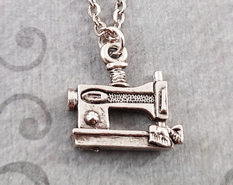 Sewing Machine Necklace Sewing Necklace Sewing Gift Sewing Machine Charm Necklace Sewing Jewelry Sewing Pendant Necklace Fashion Gift