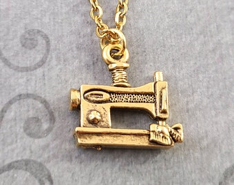 Sewing Machine Necklace Sewing Necklace Sewing Gift Sewing Machine Charm Necklace Sewing Jewelry Sewing Pendant Necklace Fashion Gift