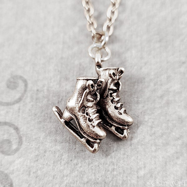 Ice Skating Necklace Etsy