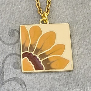 Sunflower Necklace Sunflower Jewelry Yellow Sunflower Charm Flower Necklace Sunflower Pendant Necklace Sunflower Gift Boho Retro Jewelry