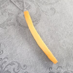 French Fry Necklace Fries Necklace Life-sized Fry Charm Necklace Pendant Necklace Food Jewelry Fast Food Gift Junk Food Necklace Novelty