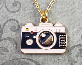 Camera Necklace Photography Jewelry Photographer Gift Camera Pendant Necklace Charm Necklace Gift for Her Gift under 20 Women's Jewelry