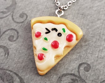 Pizza Necklace Pizza Charm Necklace Kawaii Pizza Pendant Necklace Pepperoni Pizza Jewelry Food Jewelry Pizza Gift Pizza Slice Food Necklace