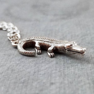 Alligator Necklace Crocodile Necklace SMALL Alligator Charm Alligator Pendant Necklace Animal Jewelry Women&#39;s Jewelry Gift for Her Florida