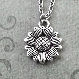 Small sunflower necklace clearance