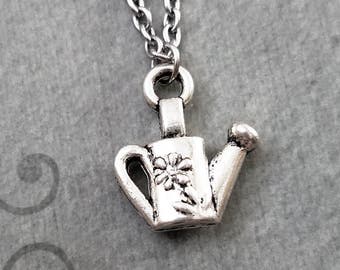 Watering Can Necklace SMALL Flower Water Can Gardening Tool Gardening Jewelry Gardener Gift Garden Jewelry Spring Jewelry Summer Jewelry