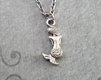 Mermaid Necklace SMALL Mermaid Jewelry Fantasy Jewelry Charm Necklace Pendant Necklace Beach Jewelry Girlfriend Necklace Teenage Girl Gift