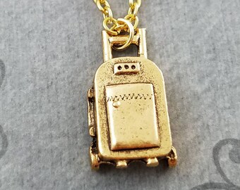 Luggage Necklace SMALL Baggage Necklace Traveler Charm Necklace Travel Jewelry Travel Gift Long Distance Relationship Gift Vacation Jewelry