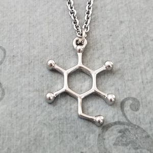 Glucose Molecule Necklace SMALL Glucose Necklace Sugar Molecule Charm Necklace Glucose Jewelry Chemistry Jewelry Science Jewelry Nerd Gift