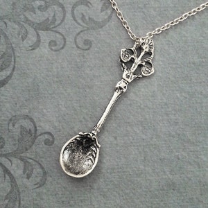 Spoon Necklace LARGE Victorian Spoon Jewelry Vintage Spoon Pendant Antique Spoon Charm Necklace Bridesmaid Necklace Girlfriend Jewelry Gift