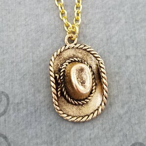 Cowboy Hat Necklace Cowboy Hat Charm Necklace Cowboy Jewelry Cowboy Necklace Boho Jewelry Bohemian Jewelry Country Music Gift Southwestern