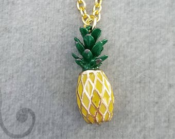 Pineapple Necklace SMALL Pineapple Charm Necklace Pineapple Jewelry Welcoming Gift Southern Hospitality Bridesmaid Jewelry Pendant Necklace
