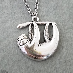 Sloth Necklace Sloth Charm Necklace Sloth Pendant Necklace Personalized Jewelry Handmade Jewelry Animal Necklace Gift Christmas Jewelry
