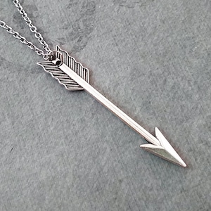 Arrow Necklace LARGE Arrow Jewelry Arrow Charm Necklace Arrow Pendant Necklace Bohemian Jewelry Archer Jewelry Archer Necklace Archery Gift
