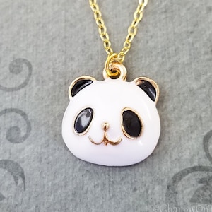 Panda Halskette Panda-Bär Halskette Panda Schmuck Tier Schmuck chinesischen Halskette Panda Geschenk Panda Charmehalskette Panda Anhänger