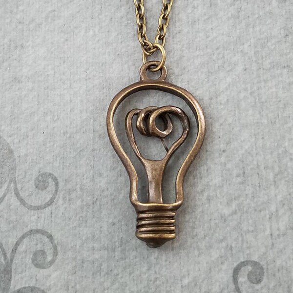 Lightbulb Charm Jewelry Etsy