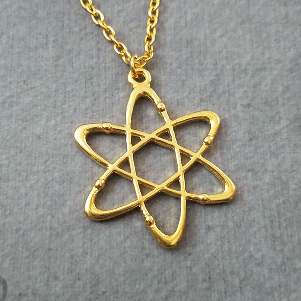 Atom Necklace Atom Jewelry Chemistry Jewelry Chemist Necklace Nuclear Jewelry Molecule Necklace Science Jewelry Physicist Gift Scientist