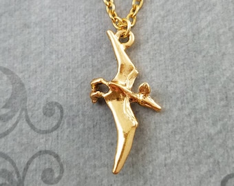 Pterodactyl Necklace SMALL Pterodactyl Charm Necklace Pendant Necklace Dinosaur Jewelry Dinosaur Necklace Bridesmaid Necklace Animal Jewelry