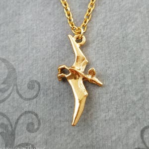 Pterodactyl Necklace SMALL Pterodactyl Charm Necklace Pendant Necklace Dinosaur Jewelry Dinosaur Necklace Bridesmaid Necklace Animal Jewelry