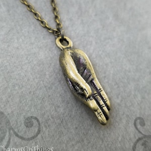Meditation Hand Necklace SMALL Bronze Gyan Mudra Necklace Yoga Necklace Yoga Jewelry Meditation Jewelry Buddhist Jewelry Hand Necklace Gift