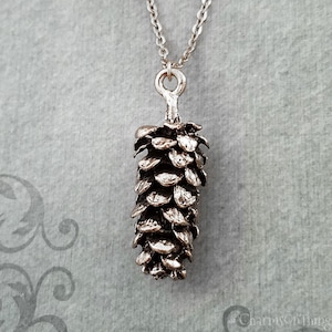 Pinecone Necklace Pine Cone Necklace Pinecone Jewelry Pinecone Charm Necklace Pinecone Pendant Necklace Girlfriend Necklace Women&#39;s Jewelry